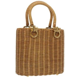 Ferragamo Pre-owned Metal handbags - Dames - Vintage Handtas - Beige - ONE Size - Vintage