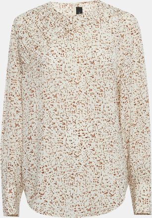 Joseph Beige Printed Silk Blouse