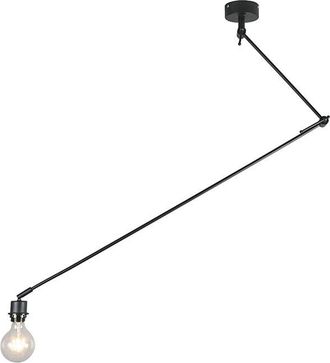 QAZQA Moderno Moderna L&aacute;mpara Colgante Negra Sin Pantalla - Blitz Acero Alargada Adecuado Para Led Max. 1 X 60 Watt - Qazqa