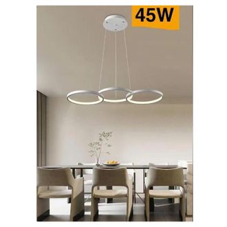 Trade Shop Trade Shop Traesio - Trade Shop - Lampadario Moderno A Sospensione Led 3 Cerchi 45watt Luce 3000k 4000k 6500k B63b