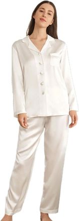LilySilk 22 Momme Full Length Silk Pajamas Set