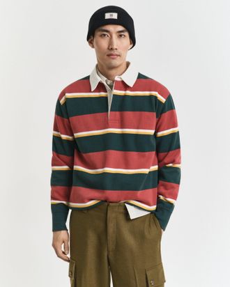 GANT Men Striped Heavy Rugger (M) MODERN RUST