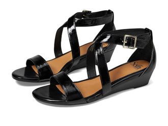 S&ouml;fft Innis Womens Wedge Shoes Black Crinkle Patent : 6.5 W (D), Leather