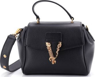 Versace Virtus Top Handle Bag Leather Small