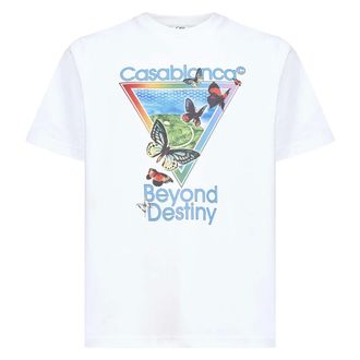 Casablanca T-Shirts, male, White, XS, Tennis Club Beyond Destiny Short Sleeve T-Shirt