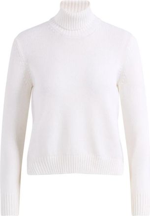Gran Sasso 13203/14200 Ribbed Turtleneck - Dames - Coltruien - Wit - 2XS - Wol - Truien & Vesten