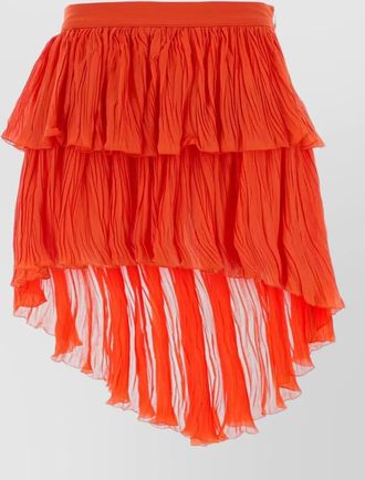 Blumarine viscose draped mini skirt