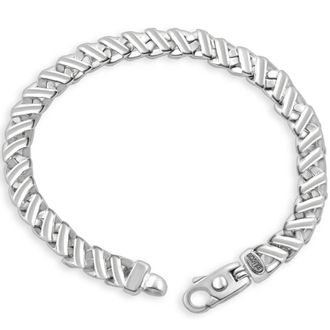 Pompeii3 Mens 14k Gold (50gram) or Platinum (94gram) 8mm Link Bracelet 8.5