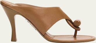 Loewe 90mm Toggle Leather Thong Sandals