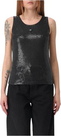 MCM Sequin Tanktop - Dames - Tops zonder mouwen - Zwart - M - Tops