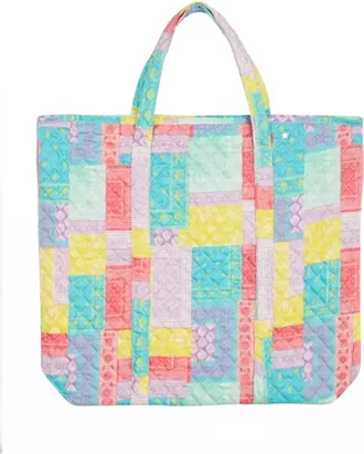 Jocelyn Womens Quilted Tote Bag In Multicolor
