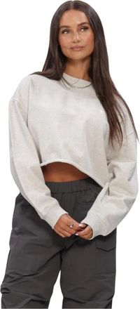 ALIX The Label Alix The Label, Hoodies & sweatvesten, Dames, Grijs, XL, Katoen, Gebreide trui met print op de rug