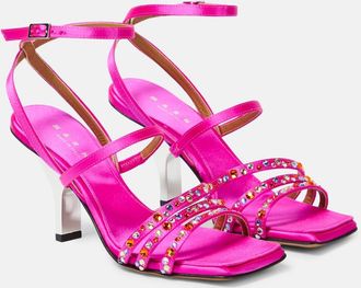 Marni Embellished satin sandals