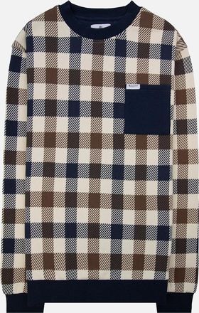 Aquascutum Mens Aquascutum Iconic Pocket Fleece Sweatshirt Macro Club Check 30 - Size: 36