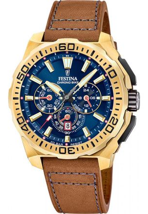 Festina F20728-1 Mens Chrono Bike Watch - Gold - One Size