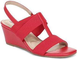Life Stride Sweet Slingback Wedge Sandal in Fire Red at Nordstrom, Size 7.5