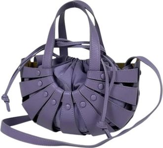 Bottega Veneta Pre-owned Vintage Mini Bag - Dames - Vintage Mini Tas - Paars - ONE Size - Leer - Vintage