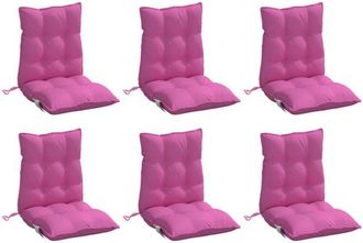 vidaXL Cojines Para Silla Con Respaldo Bajo 6 Uds Tela Oxford Rosa Vidaxl