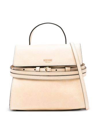 Moschino Beige Top Handle Detachable Shoulder Strap Bag