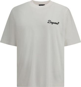 Dsquared2 Dsquared&sup2; Witte Katoenen T-Shirt