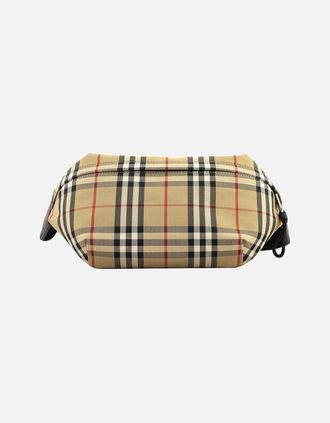 Burberry Mens Vintage Check Canvas Belt Bag - Cream - Size: UNI
