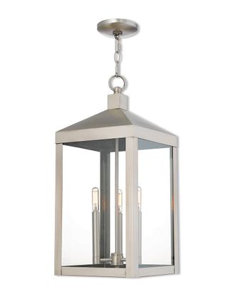 Livex Lighting Livex Nyack 3 Lt Bn Outdoor Pendant Lantern
