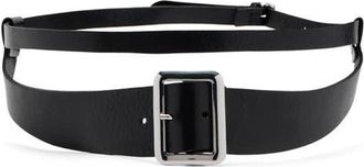 Mango Leather Mixed Belt in Black at Nordstrom, Size Medium