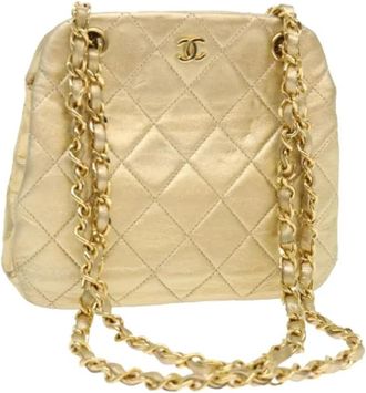 Chanel Pre-owned Vintage Schoudertas - Dames - Vintage Schoudertas - Geel - ONE Size - Leer - Vintage