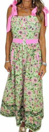 Entro Womens The Spring Matcha Sun Dress In Green