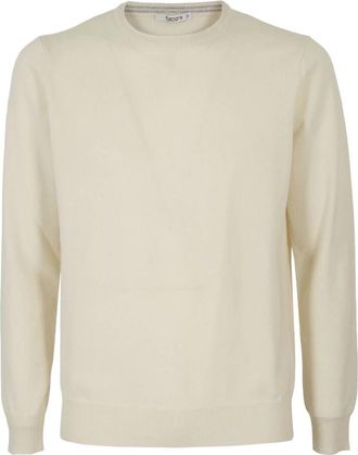 KANGRA Luxe Cashmere Sweater - Heren - Ronde hals truien - Wit - XL - Truien & Vesten
