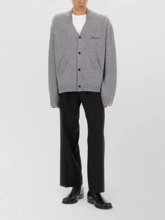 Acne Studios v neck knit cardigan front pockets