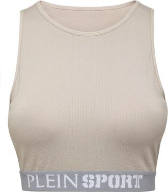 Plein Sport Dames, Tops, Grijs, Maat: M Polyamide