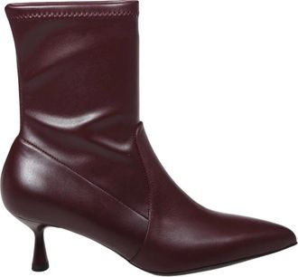 Sergio Levantesi Tryde Barolo Enkellaars - Dames - Laarzen met Hak - Rood - 37 1/2 EU - Schoenen