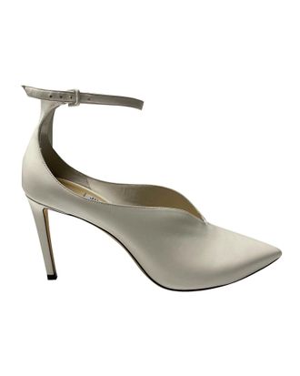 Jimmy Choo London Jimmy Choo Sonia 85 Puntige Sleehakken in Wit Kalfskleer