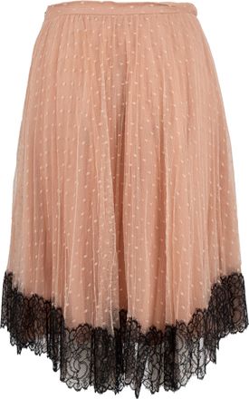 Valentino Rode Valentino tule rok met kanten afwerking - jaren 10