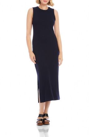 Karen Kane Rib Column Midi Dress in Navy at Nordstrom, Size X-Small
