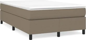 vidaXL Vidaxl - Cama Box Spring Con Colch&oacute;n Tela Gris Taupe 120x190 Cm