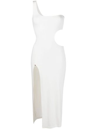 Nissa one-shoulder cut-out midi dress - women - Viscose/Spandex/Elastane/Nylon - 36 - White