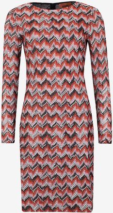 Missoni Midikleid mit U-Boot-Ausschnitt im glitzernden Raschel-Spitzenstrick