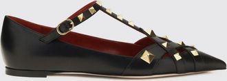 Valentino Garavani Ballerine T-strap Studdy in pelle ovina con borchie