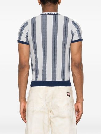 Martine Rose Mens T-Shirt Viscose-Blend Blue T-Shirts And Polos