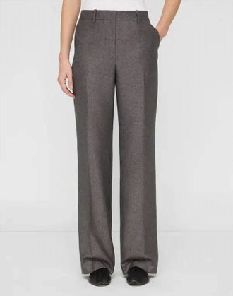 Lafayette 148 New York Gates Hi Rise Relaxed Wide Leg Pants In Cinder Multi