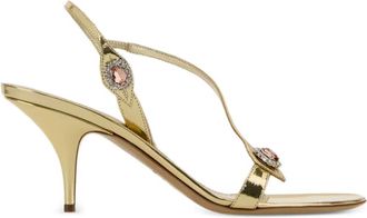 Ferragamo Sibilla leather sandals - Gold