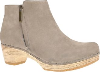Dansko Womens Lizanne Ankle Boot In Taupe Milled Nubuck