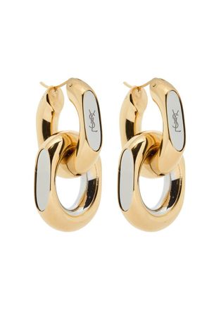 Saint Laurent Bo Maillons Linked Drop Earrings - Gold - One Size