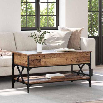 vidaXL Coffee Table Old Wood 100 x 50 x 50 cm Engineered Wood vidaXL