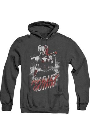 Gildan Batman Arkham Knight Quinn City Adult Heather Hoodie / Hooded Sweatshirt