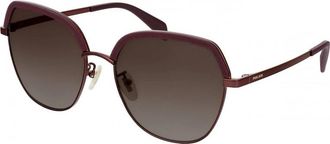 Police Womens SPLC2456GL3G SPLC2456 56 GL3G Sunglasses - Red - One Size