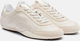 Brunello Cucinelli Monili suede-trimmed sneakers
