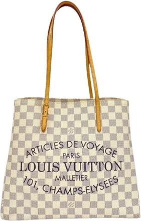 Louis Vuitton Pre-owned Tote Bags, female, White, Size: ONE SIZE Pre-owned Cabas MM Tote Bag